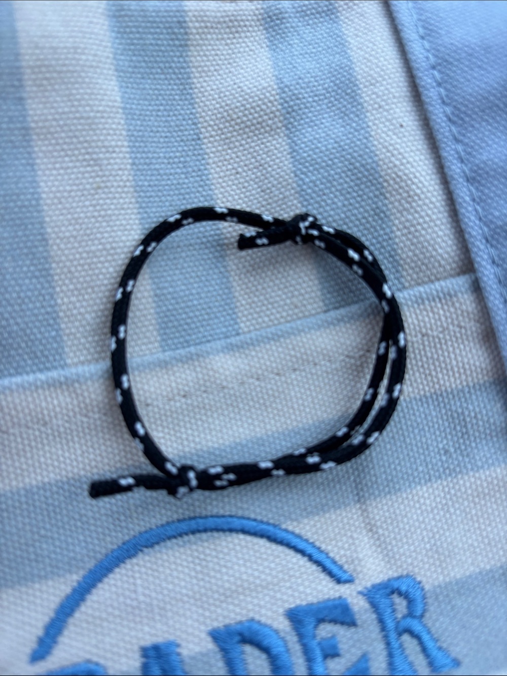 Black and White Knot slider Bracelet